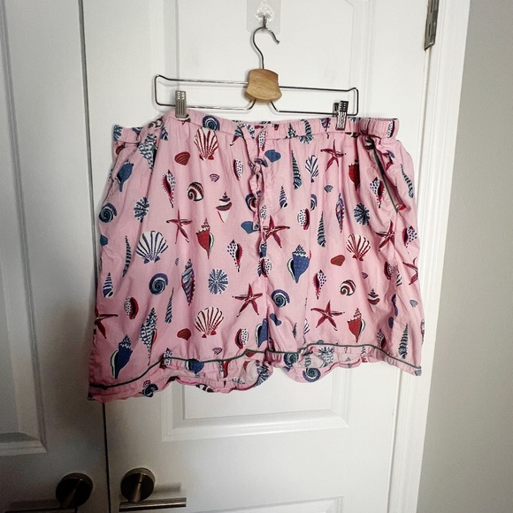 Printfresh Pajama Set PJ Shorts and Top Pink Beachcomber Shell Print Size 3XL - Picture 8 of 10